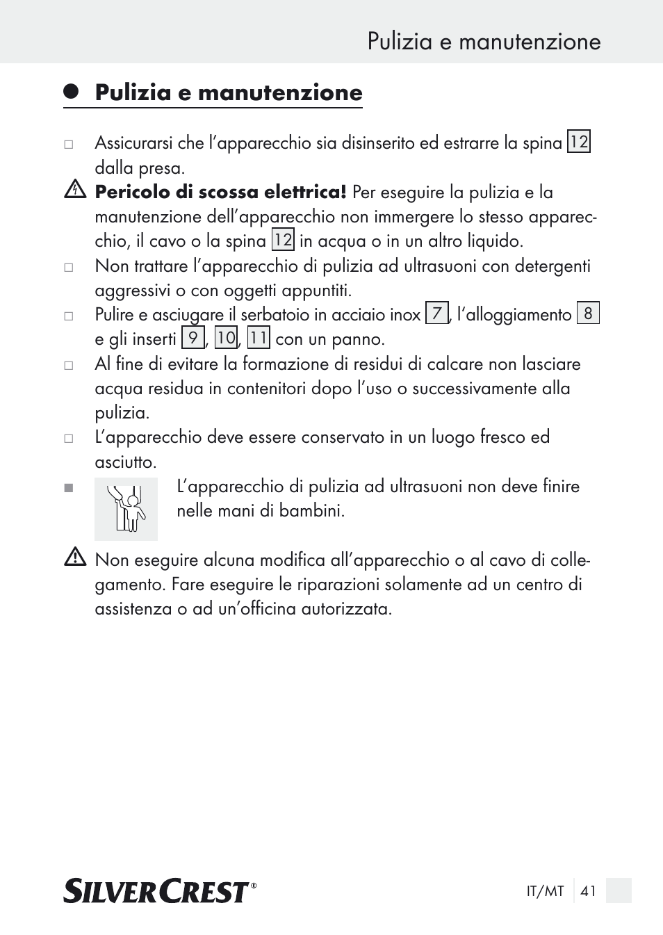 Pulizia e manutenzione | Silvercrest SUR 46 A1 User Manual | Page 41 / 109