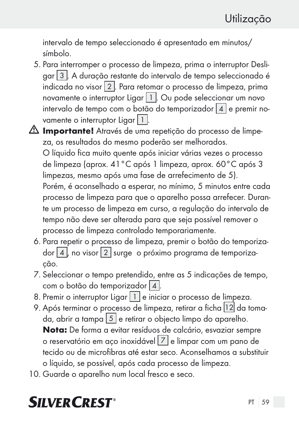 Utilização | Silvercrest SUR 46 A1 User Manual | Page 59 / 109