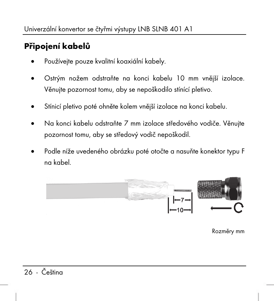 Připojení kabelů | Silvercrest SLNB 401 A1 User Manual | Page 28 / 50