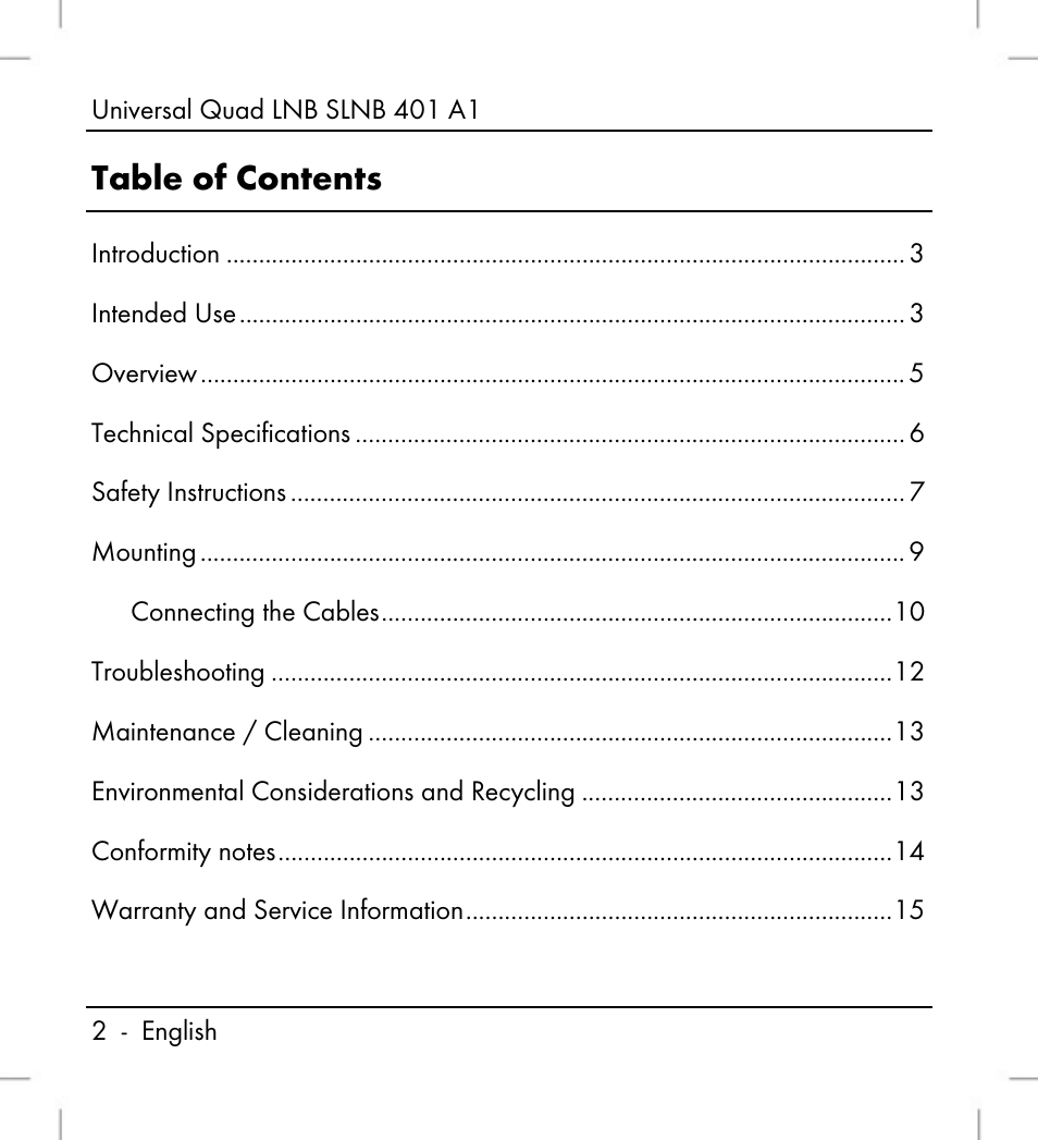 Silvercrest SLNB 401 A1 User Manual | Page 4 / 50