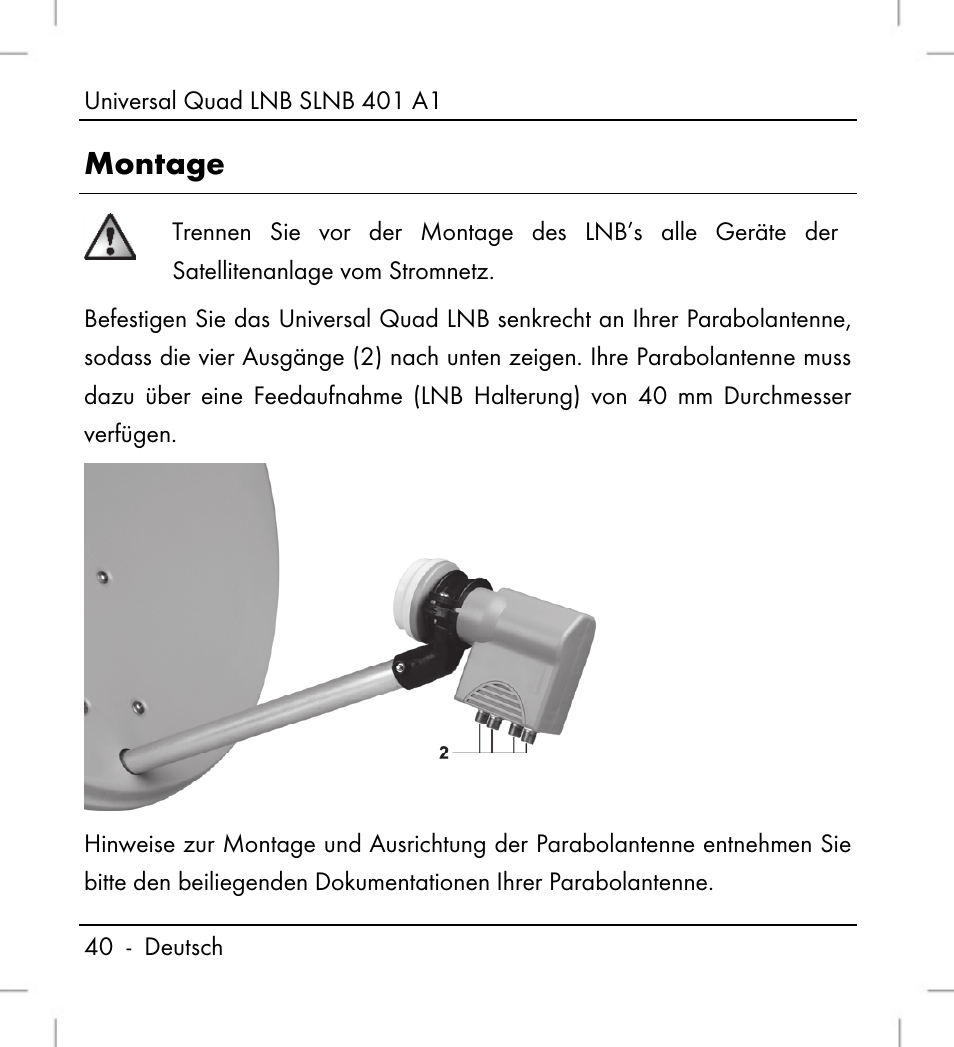 Montage | Silvercrest SLNB 401 A1 User Manual | Page 42 / 50