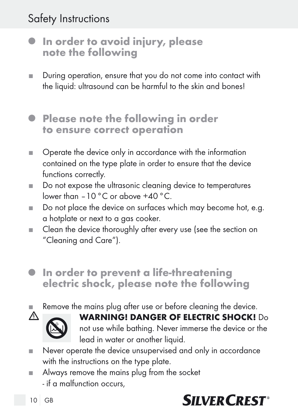 Safety instructions | Silvercrest SUR 46 A1 User Manual | Page 10 / 149