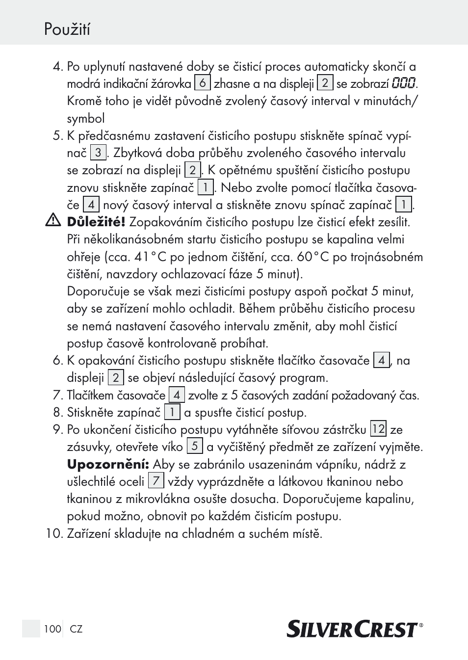 Použití | Silvercrest SUR 46 A1 User Manual | Page 100 / 149