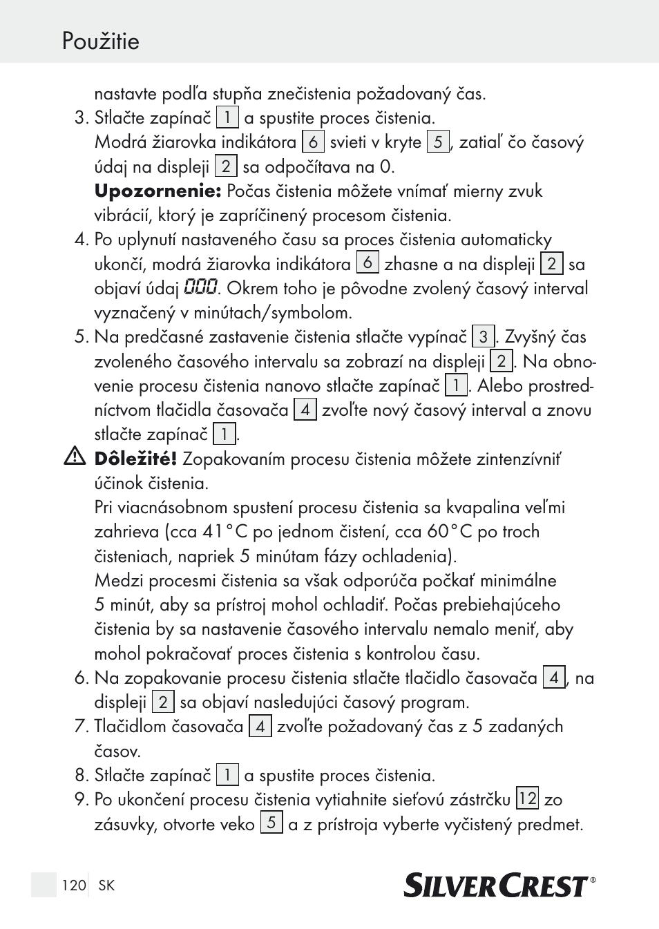 Použitie | Silvercrest SUR 46 A1 User Manual | Page 120 / 149