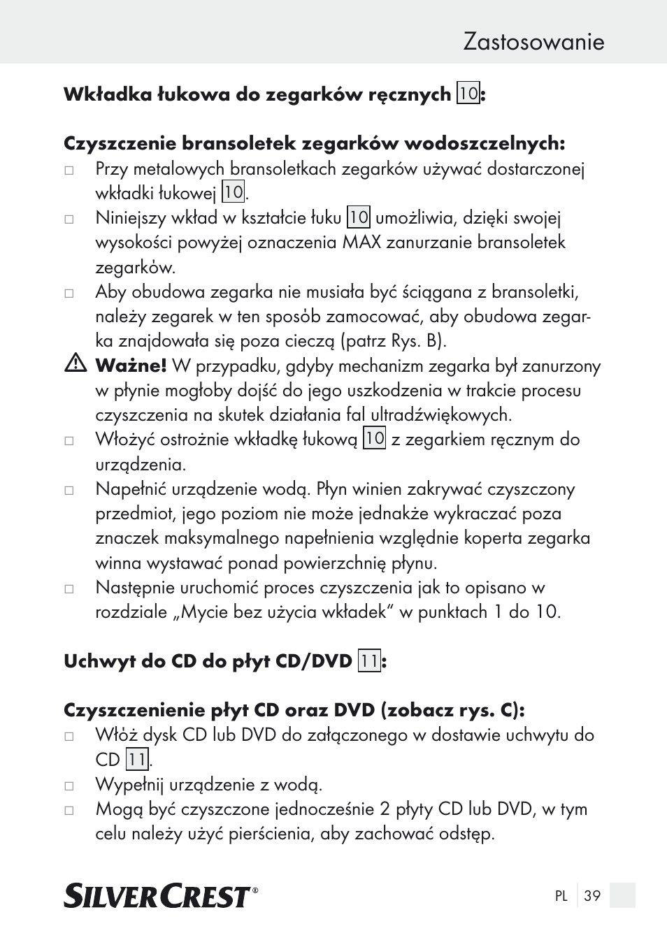 Zastosowanie | Silvercrest SUR 46 A1 User Manual | Page 39 / 149