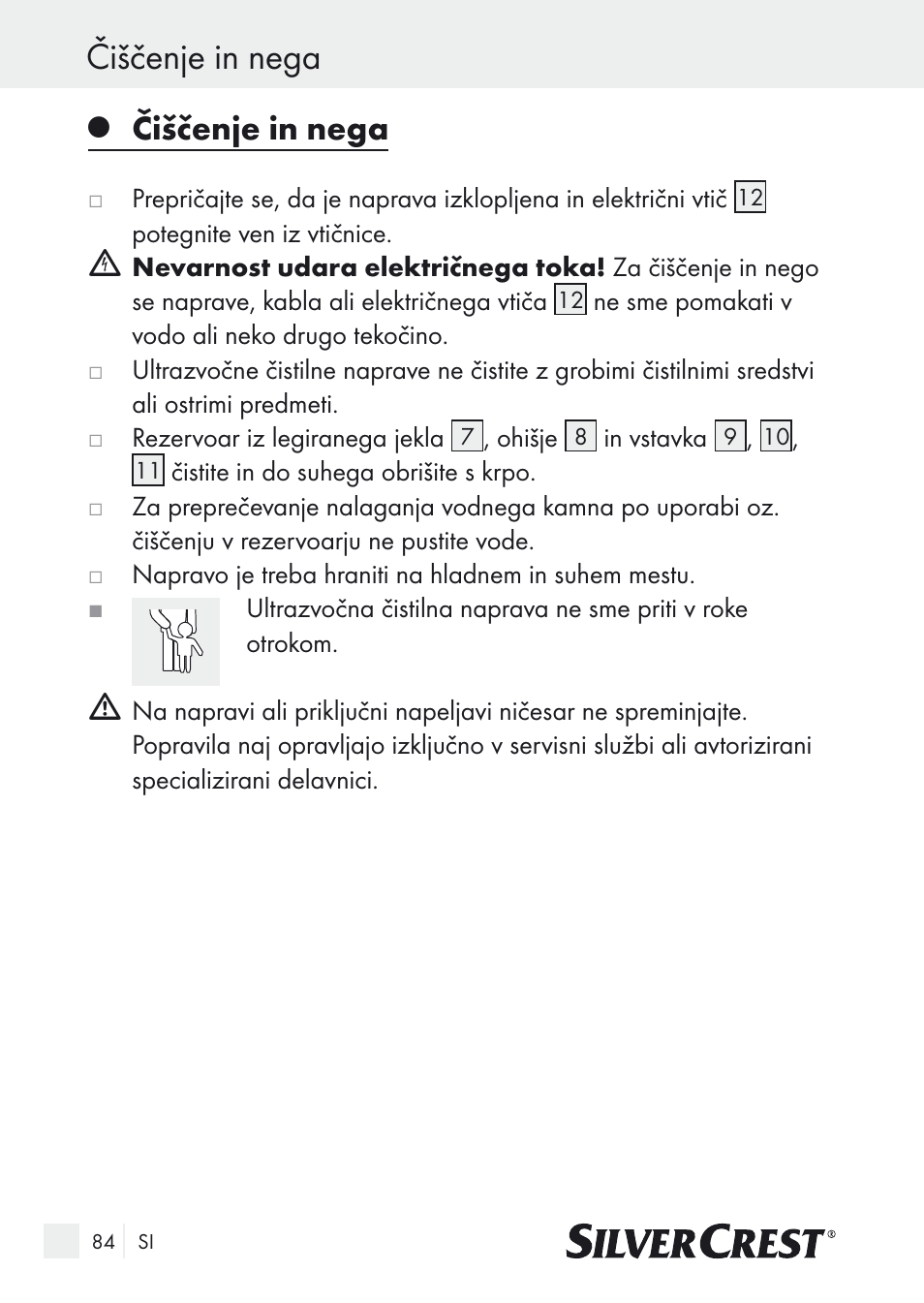Čiščenje in nega | Silvercrest SUR 46 A1 User Manual | Page 84 / 149