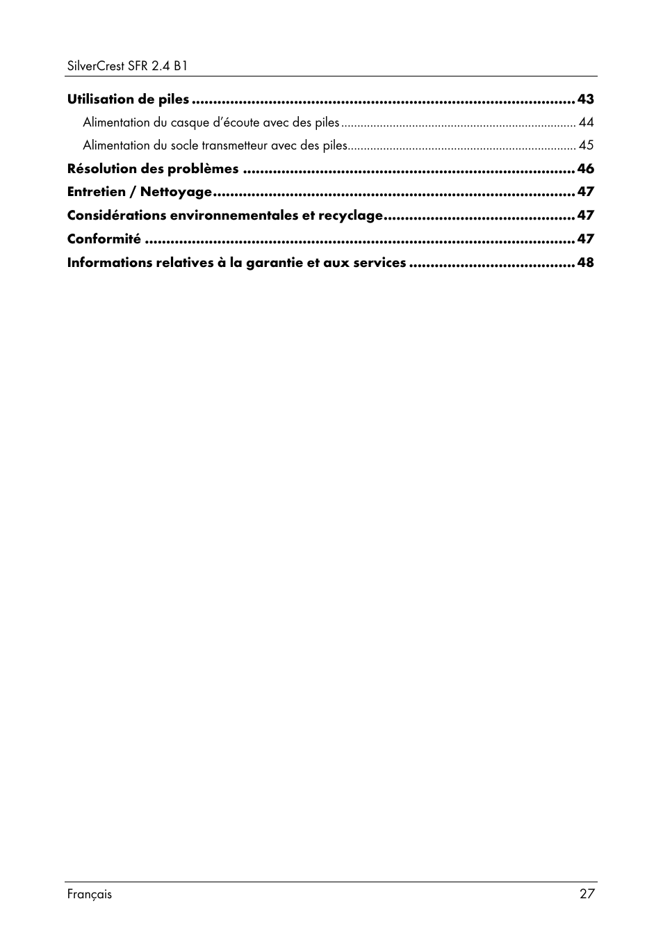 Silvercrest SFR 2.4 B1 User Manual | Page 29 / 100