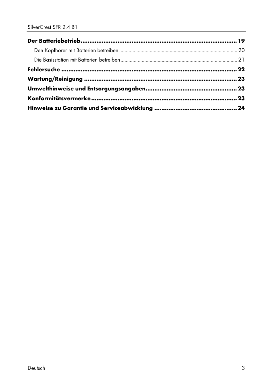 Silvercrest SFR 2.4 B1 User Manual | Page 5 / 100