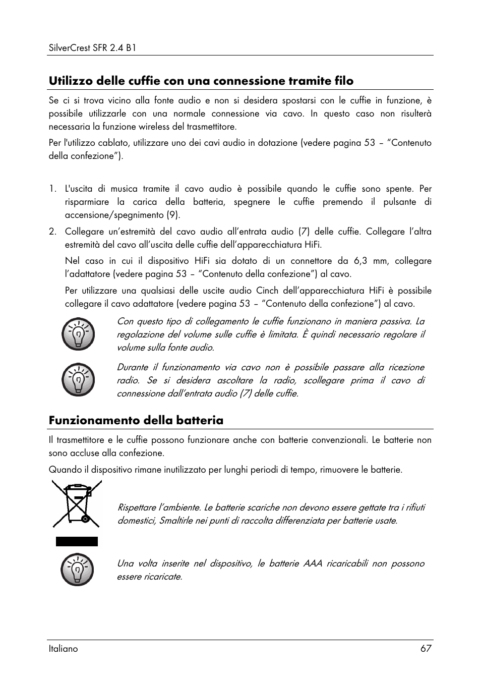 Silvercrest SFR 2.4 B1 User Manual | Page 69 / 100