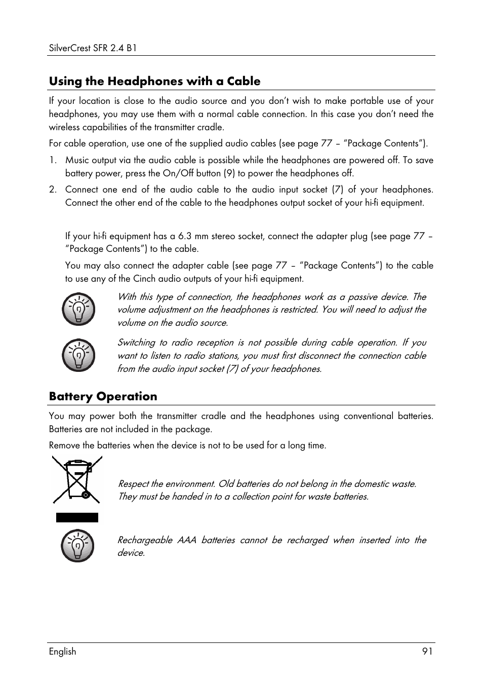 Silvercrest SFR 2.4 B1 User Manual | Page 93 / 100