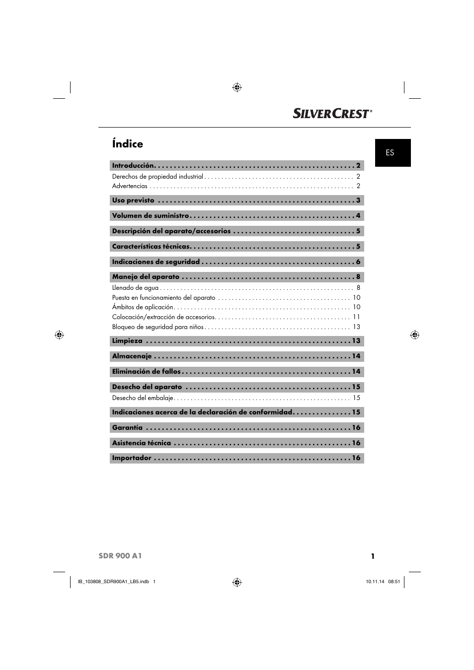 Índice | Silvercrest SDR 900 A1 User Manual | Page 4 / 84