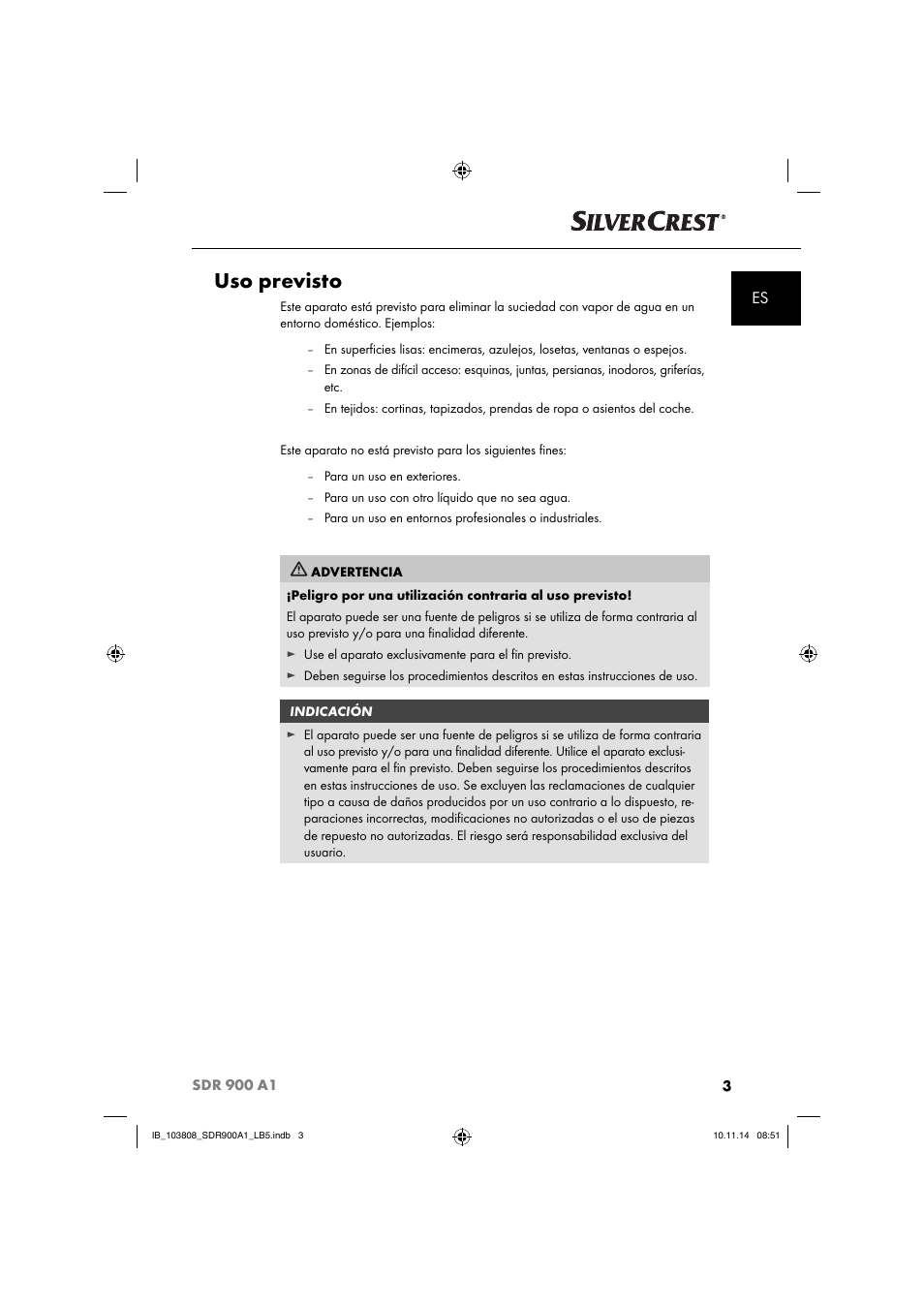Uso previsto | Silvercrest SDR 900 A1 User Manual | Page 6 / 84