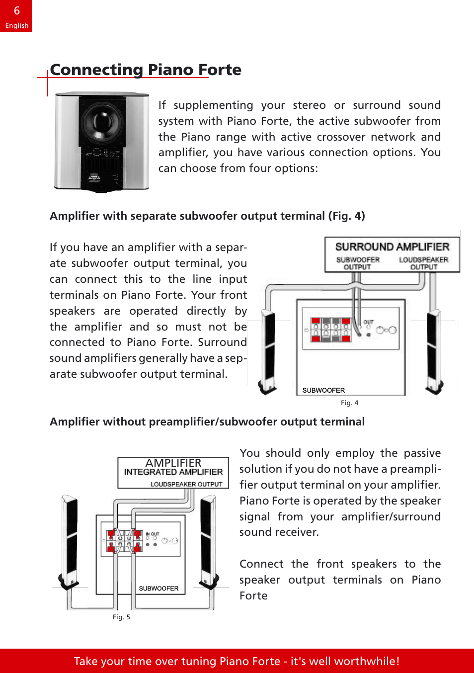 Connecting piano forte | DALI Loudspeakers speakers User Manual | Page 6 / 16