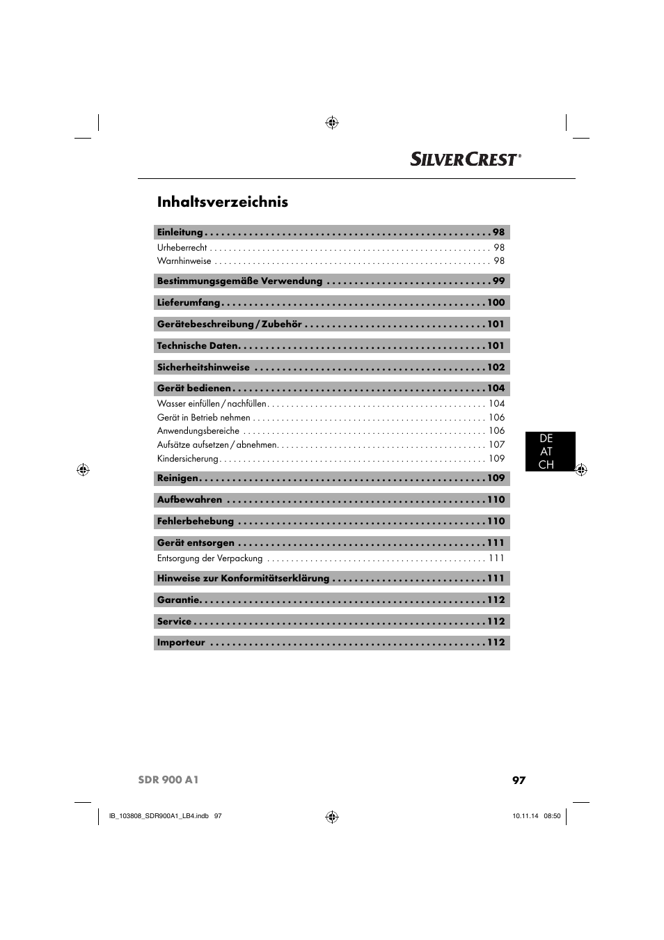 Silvercrest SDR 900 A1 User Manual | Page 100 / 116