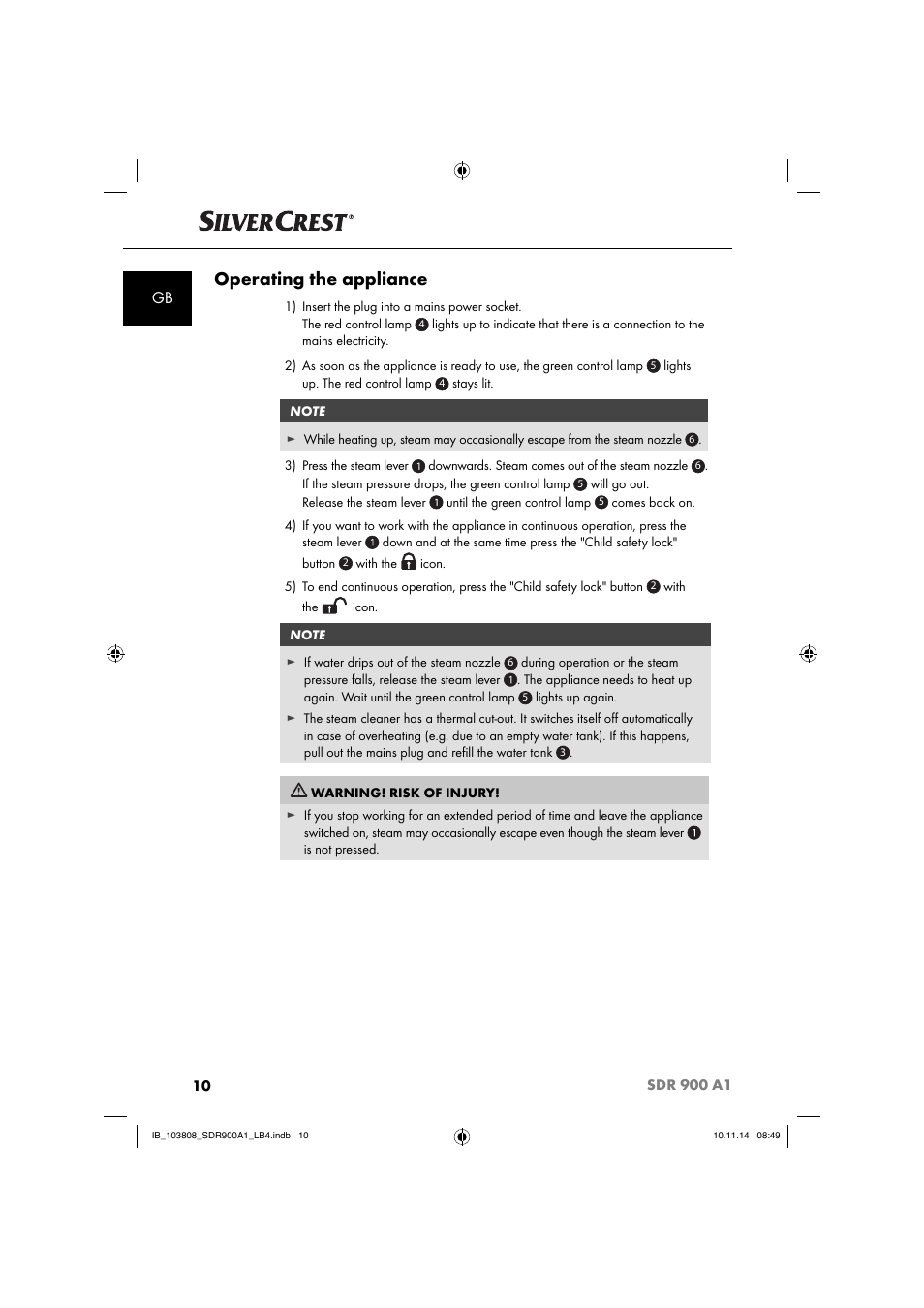 Operating the appliance | Silvercrest SDR 900 A1 User Manual | Page 13 / 116