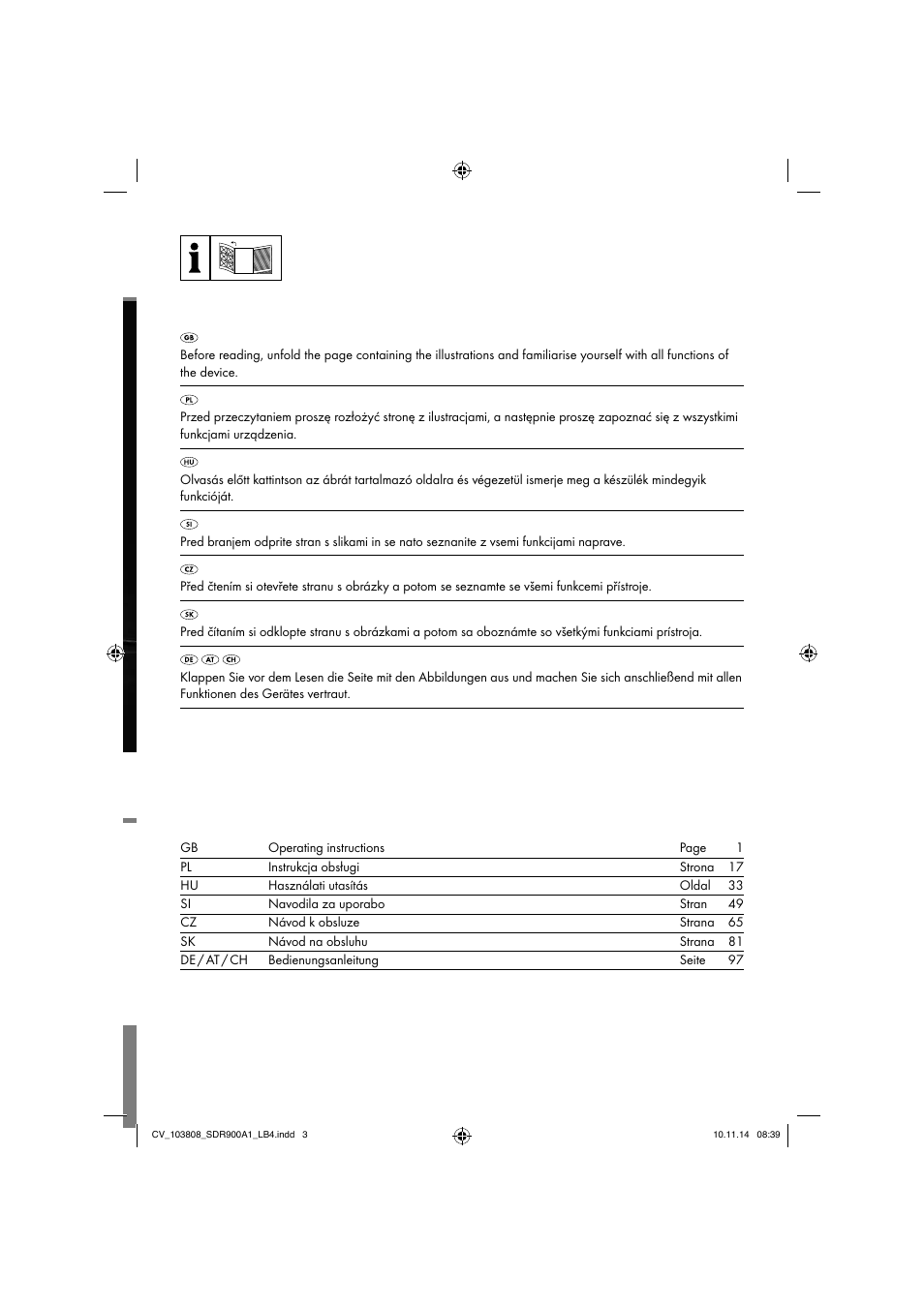 Silvercrest SDR 900 A1 User Manual | Page 2 / 116