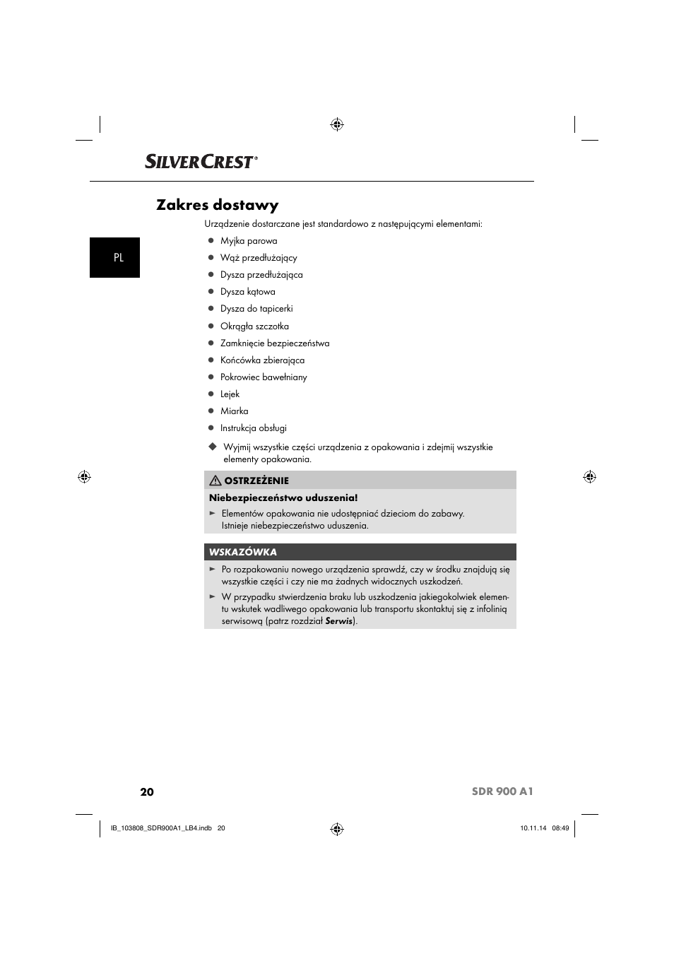 Zakres dostawy | Silvercrest SDR 900 A1 User Manual | Page 23 / 116