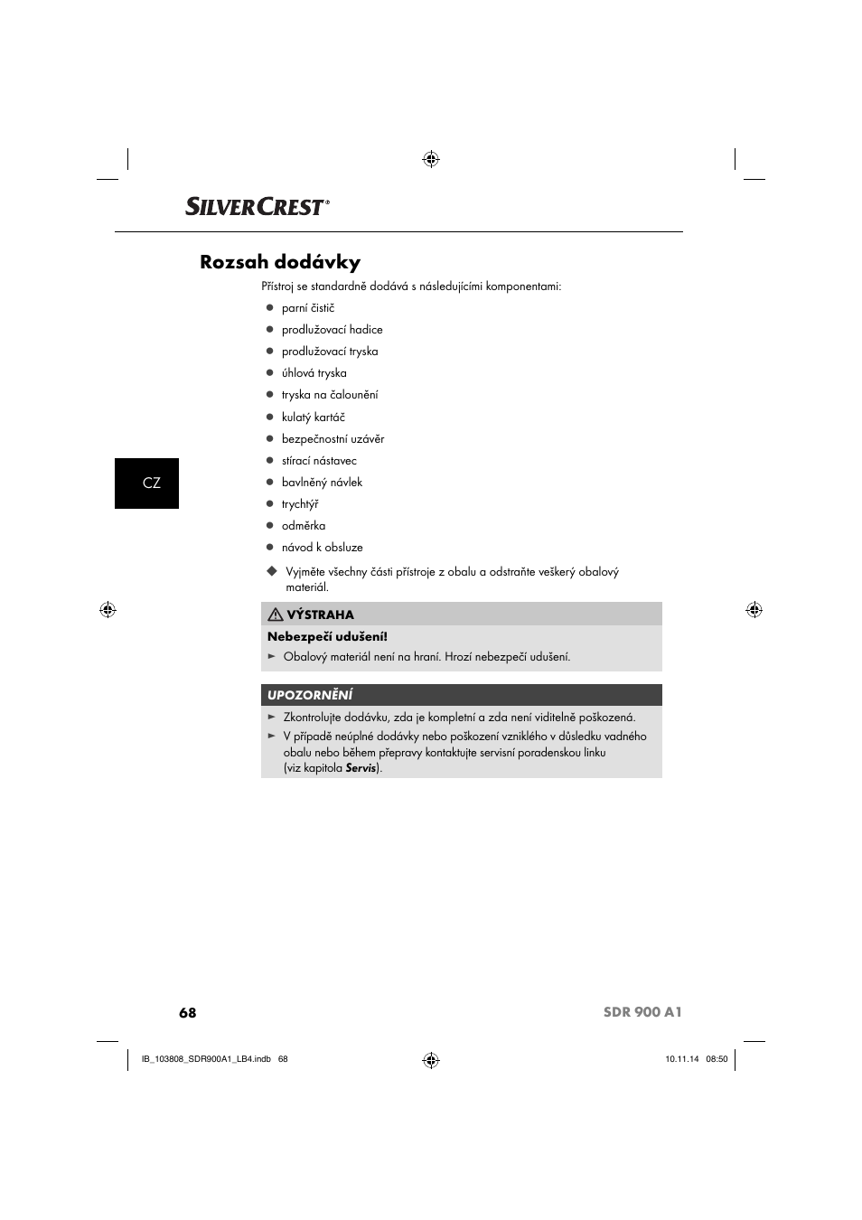 Rozsah dodávky | Silvercrest SDR 900 A1 User Manual | Page 71 / 116