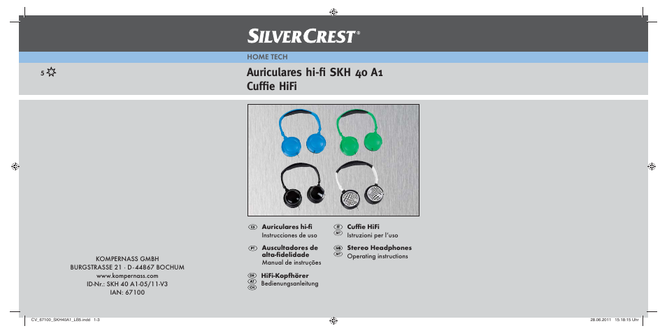 Silvercrest SKH 40 A1 User Manual | 62 pages