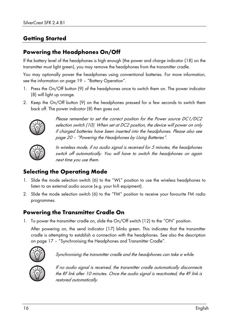 Silvercrest SFR 2.4 B1 User Manual | Page 18 / 76