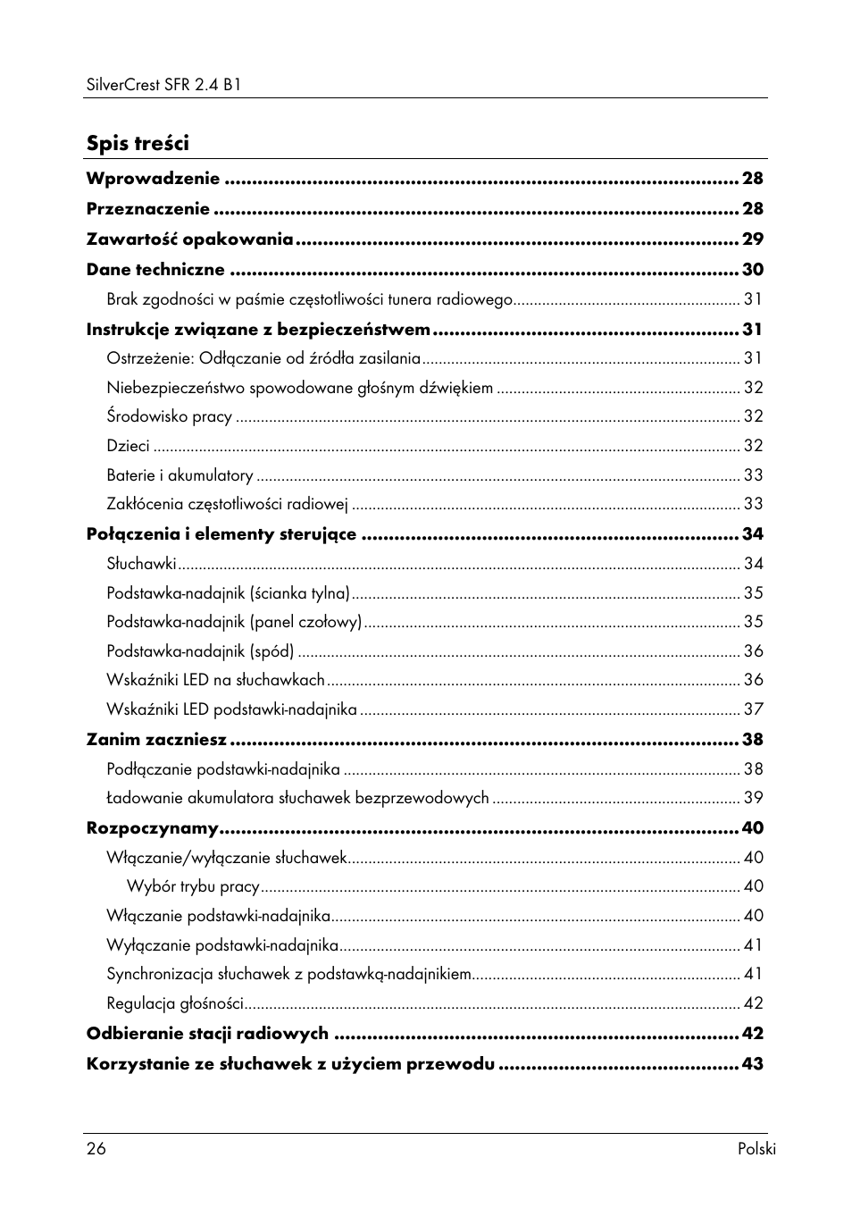 Silvercrest SFR 2.4 B1 User Manual | Page 28 / 76