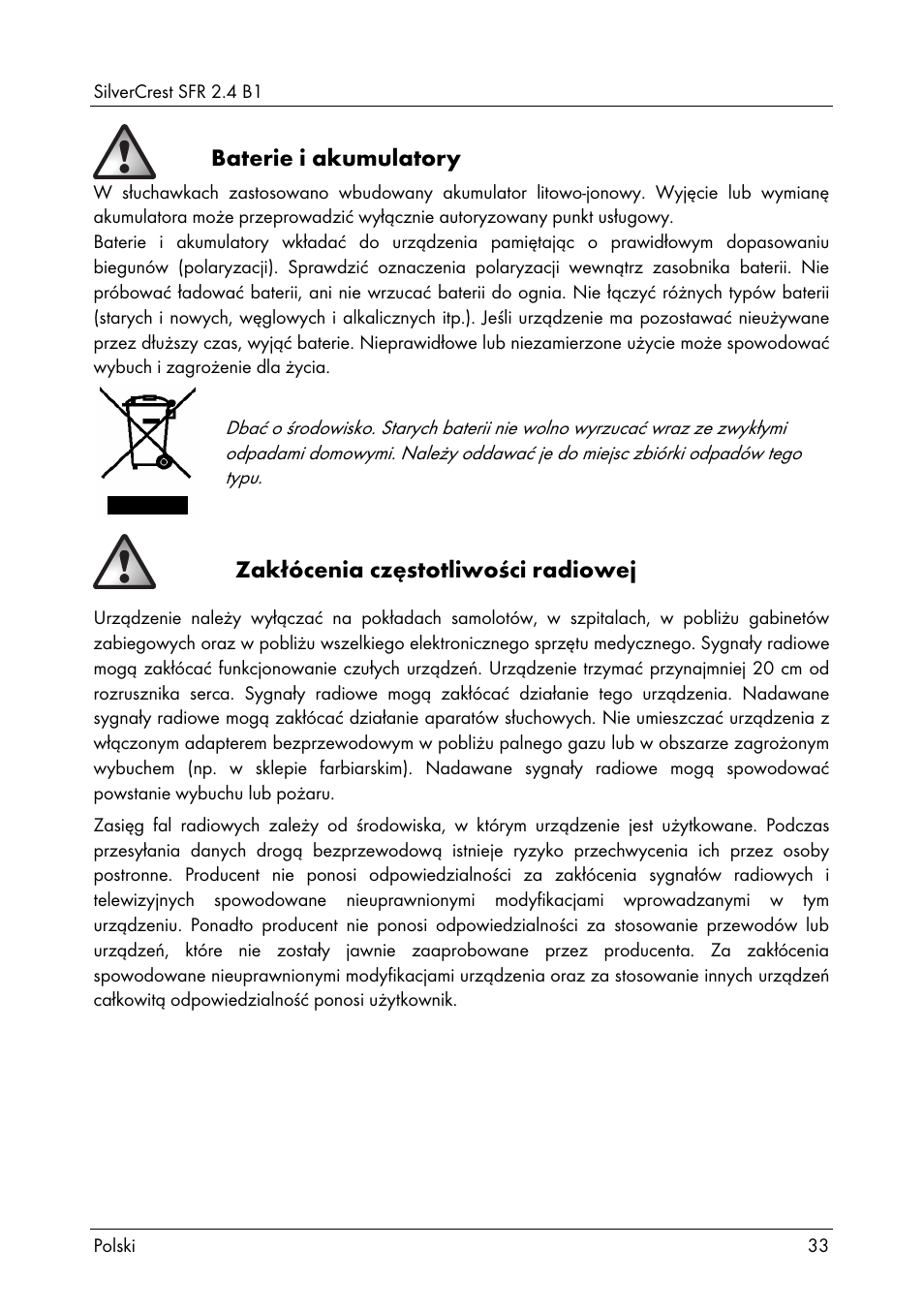 Silvercrest SFR 2.4 B1 User Manual | Page 35 / 76