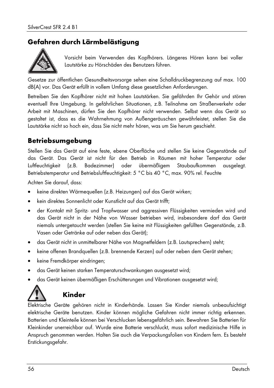 Silvercrest SFR 2.4 B1 User Manual | Page 58 / 76