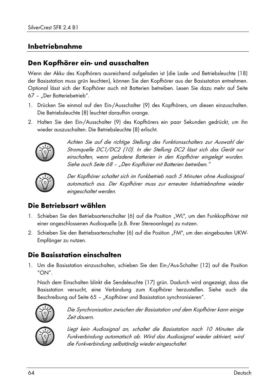 Silvercrest SFR 2.4 B1 User Manual | Page 66 / 76