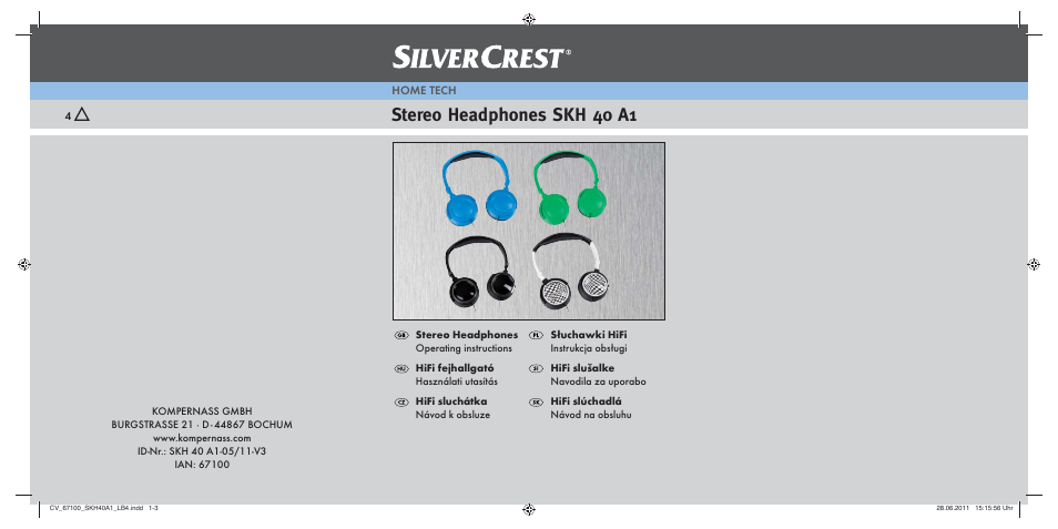 Silvercrest SKH 40 A1 User Manual | 74 pages