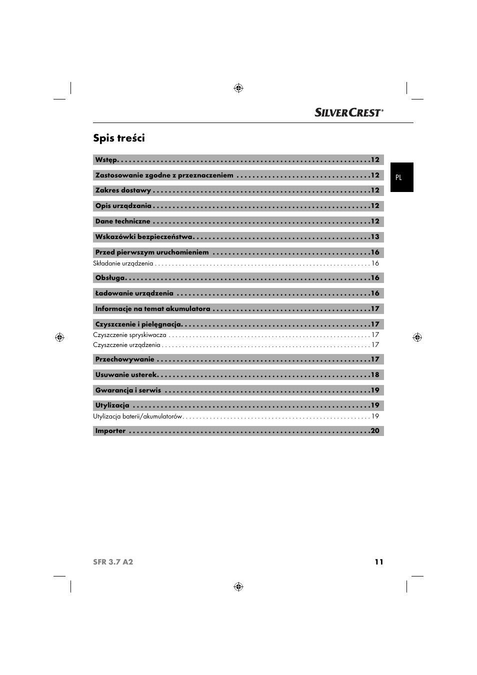 Silvercrest SFR 3.7 A2 User Manual | Page 14 / 74