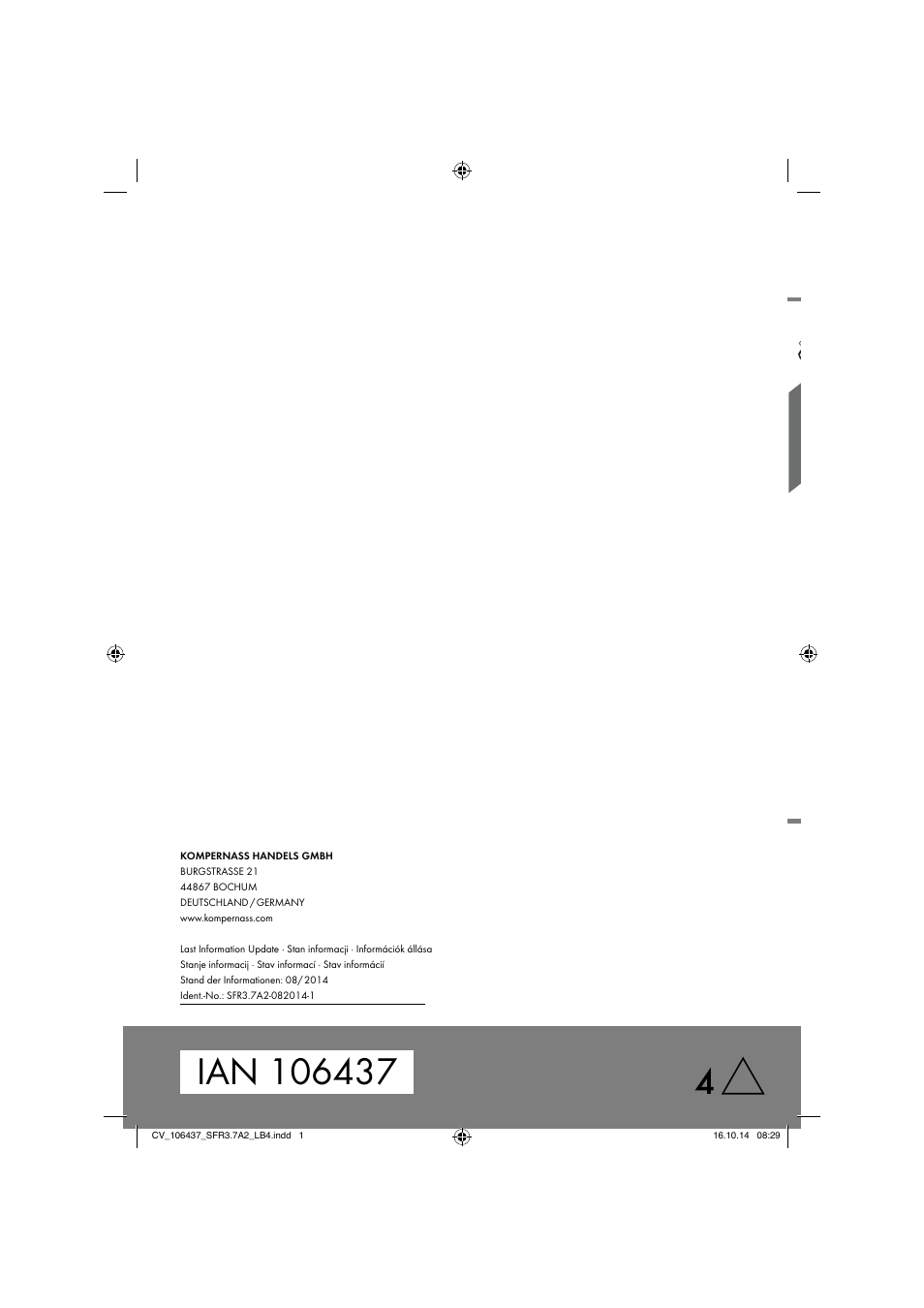 Silvercrest SFR 3.7 A2 User Manual | Page 74 / 74