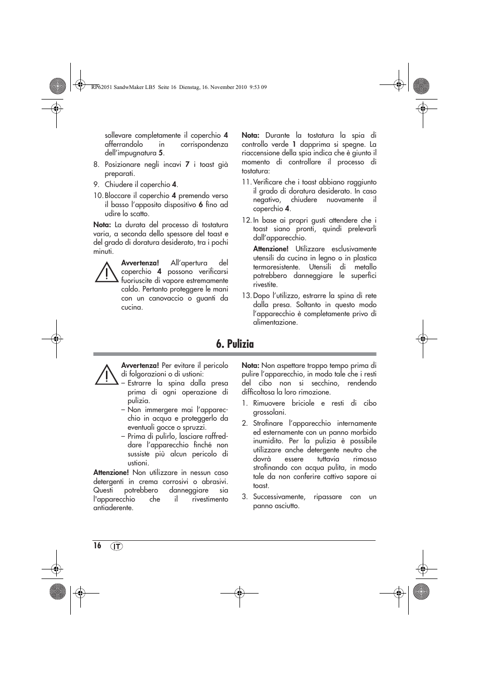 Pulizia | Silvercrest SSWM 750 A1 User Manual | Page 18 / 46
