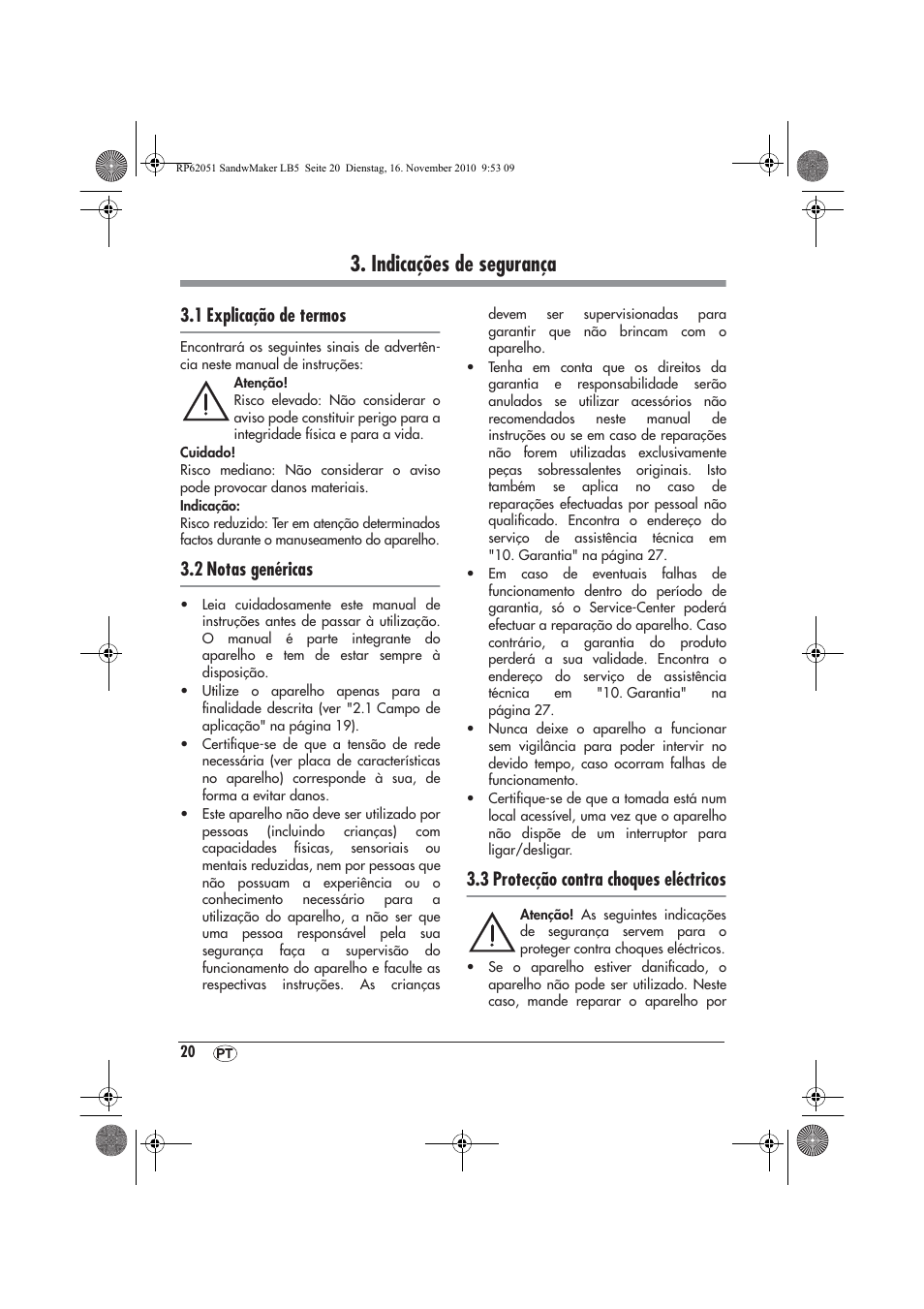 Indicações de segurança, 1 explicação de termos, 2 notas genéricas | 3 protecção contra choques eléctricos | Silvercrest SSWM 750 A1 User Manual | Page 22 / 46