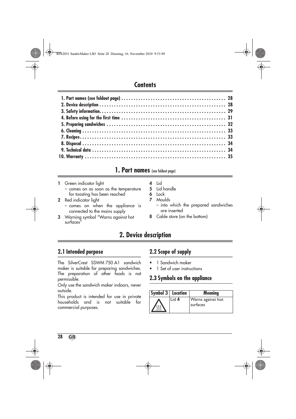 Silvercrest SSWM 750 A1 User Manual | Page 30 / 46