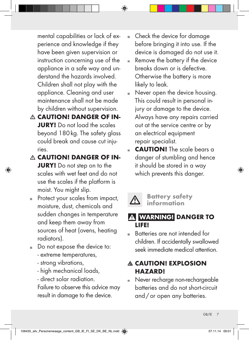 Silvercrest Z31912/Z31912A User Manual | Page 7 / 46