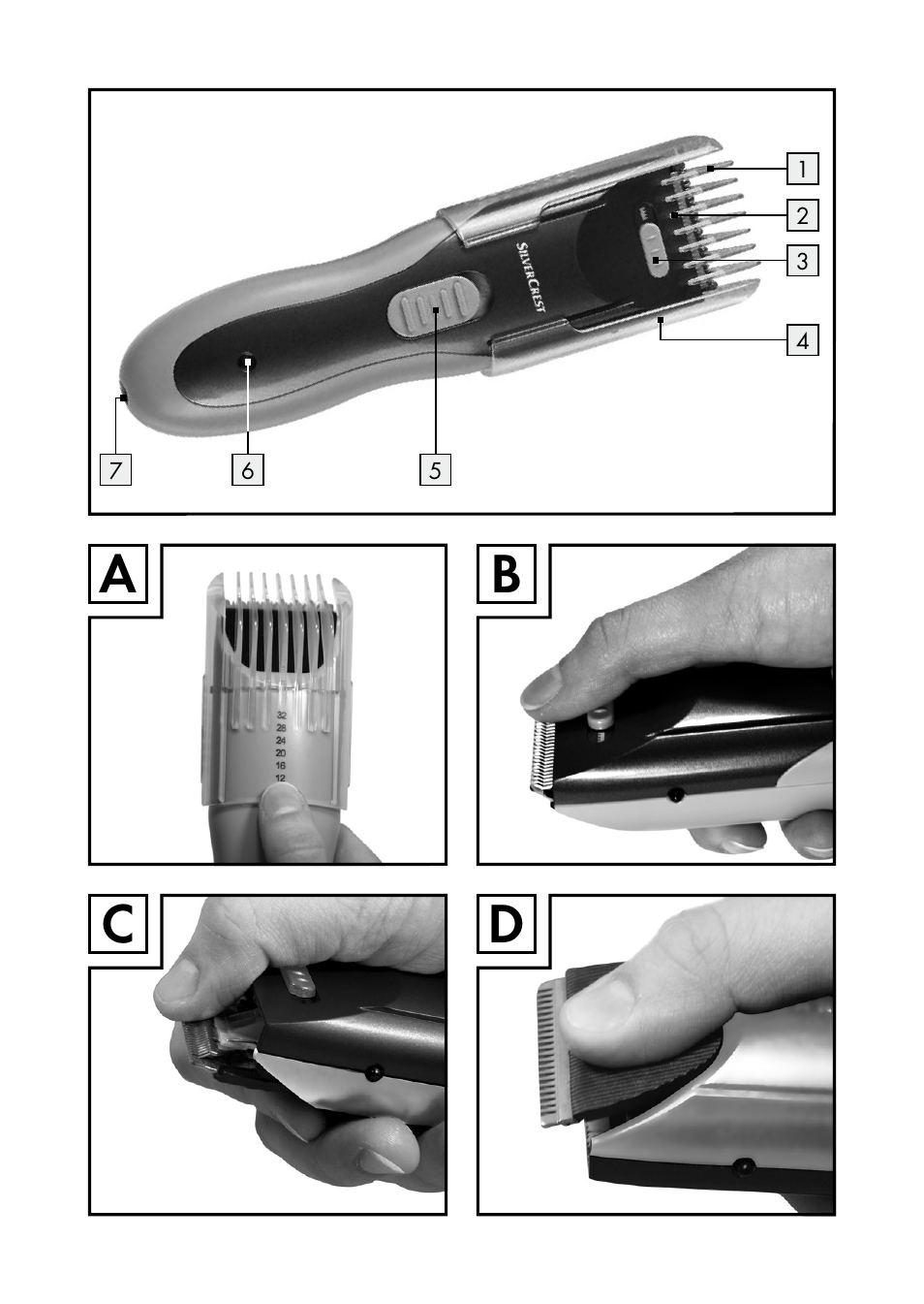 Dc b a | Silvercrest 7133016 User Manual | Page 3 / 25