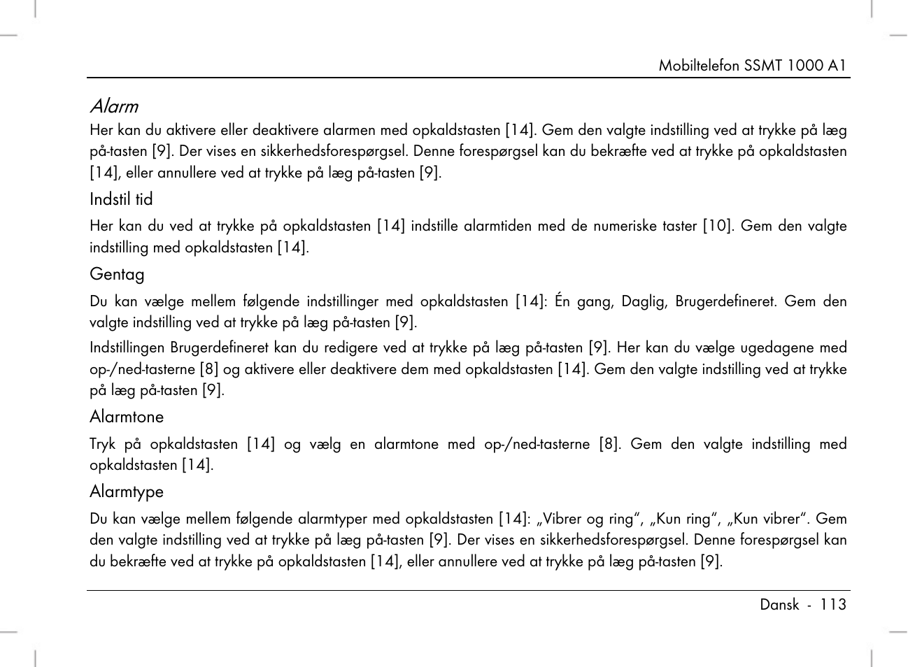 Alarm | Silvercrest SSMT 1000 A1 User Manual | Page 115 / 136