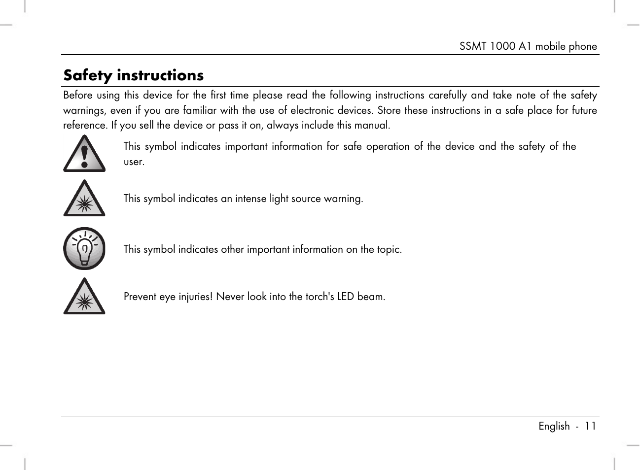 Safety instructions | Silvercrest SSMT 1000 A1 User Manual | Page 13 / 136