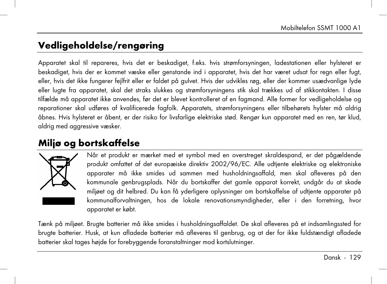 Vedligeholdelse/rengøring, Miljø og bortskaffelse | Silvercrest SSMT 1000 A1 User Manual | Page 131 / 136