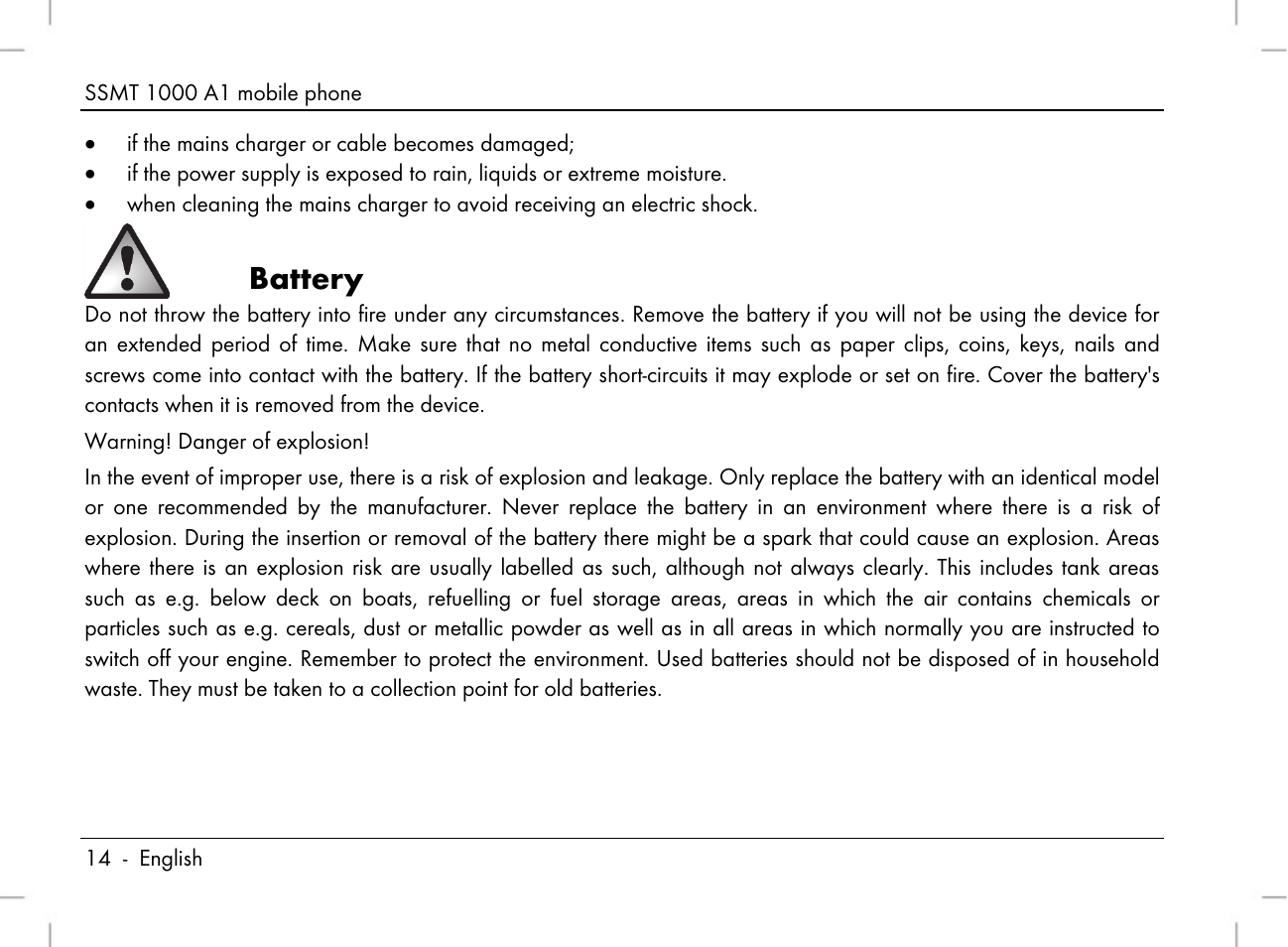 Battery | Silvercrest SSMT 1000 A1 User Manual | Page 16 / 136