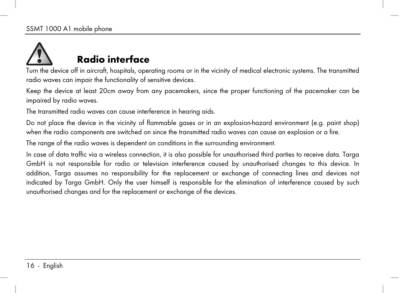Radio interface | Silvercrest SSMT 1000 A1 User Manual | Page 18 / 136