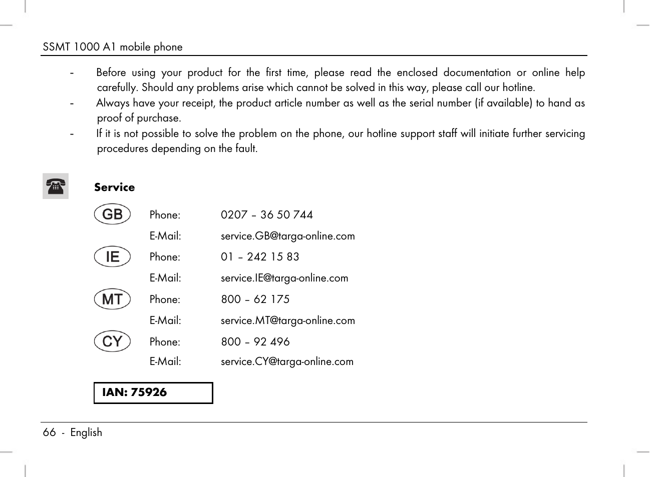 Silvercrest SSMT 1000 A1 User Manual | Page 68 / 136