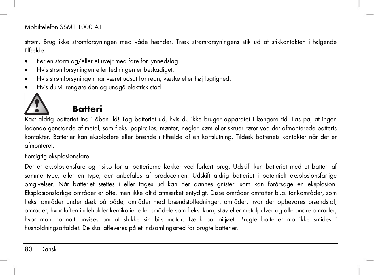 Batteri | Silvercrest SSMT 1000 A1 User Manual | Page 82 / 136