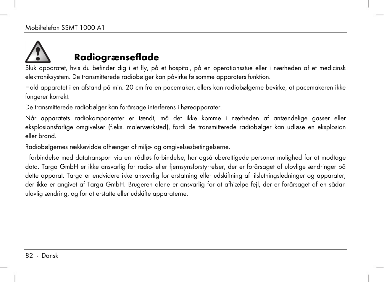 Radiogrænseflade | Silvercrest SSMT 1000 A1 User Manual | Page 84 / 136