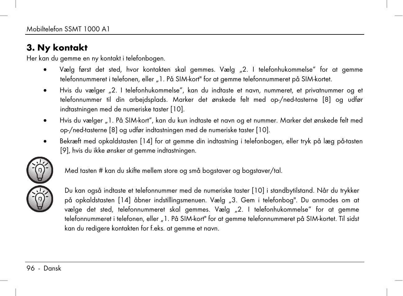 Ny kontakt | Silvercrest SSMT 1000 A1 User Manual | Page 98 / 136