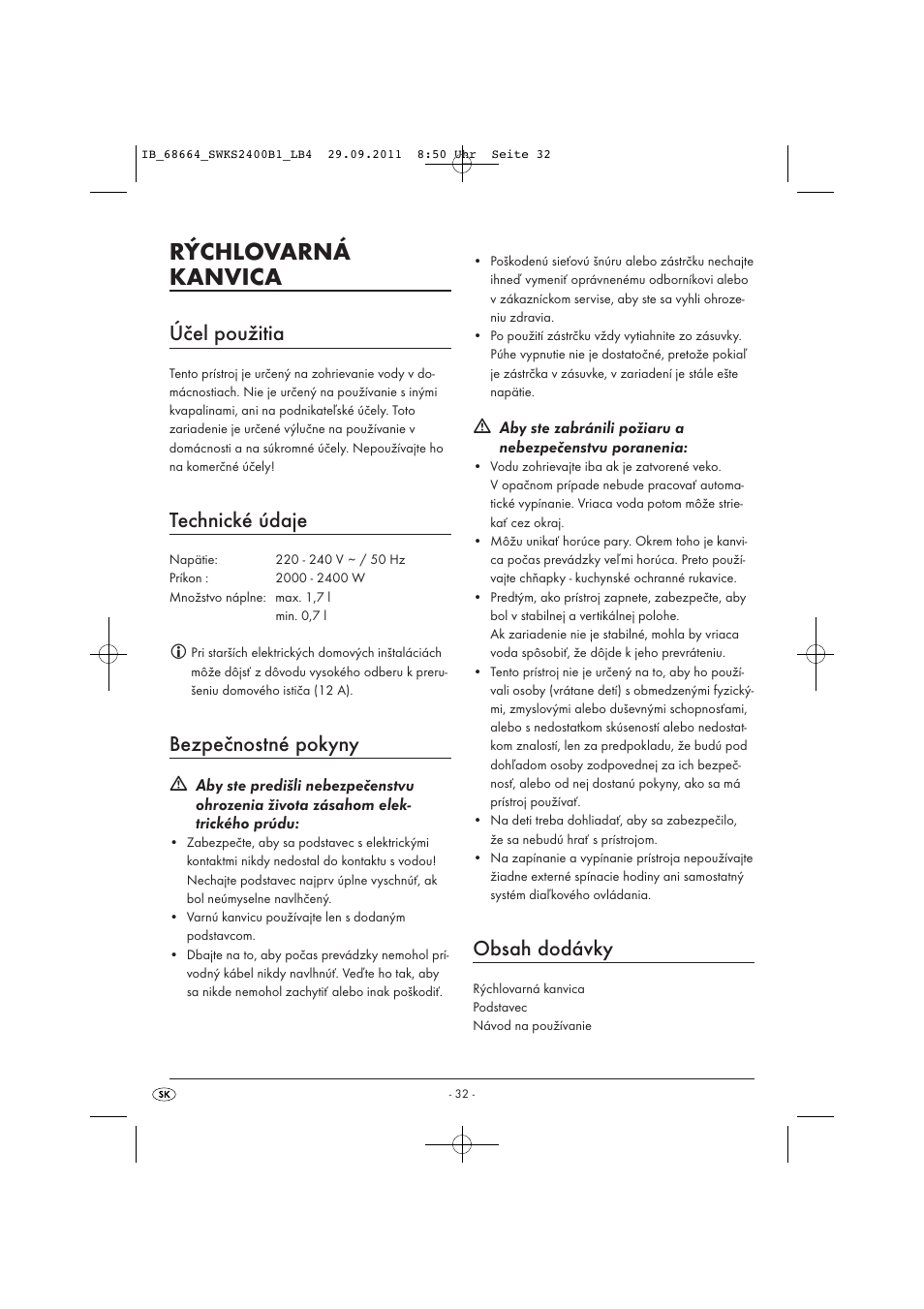 Silvercrest SWKS 2400 B1 User Manual | Page 34 / 43