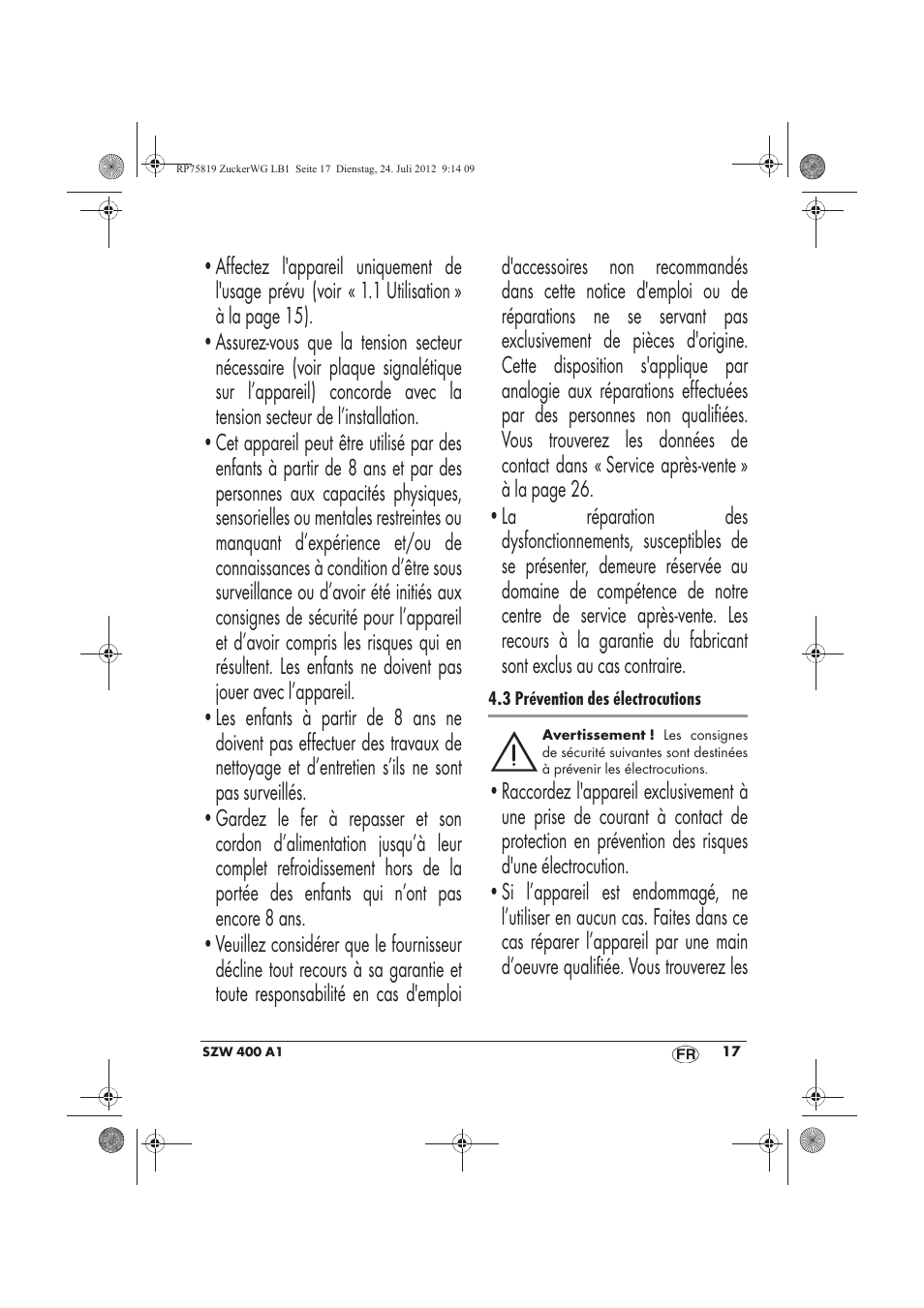 Silvercrest SZW 400 A1 User Manual | Page 19 / 66