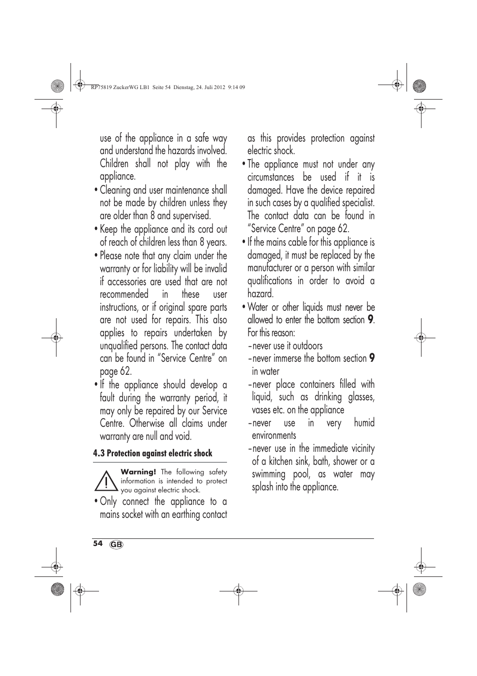 Silvercrest SZW 400 A1 User Manual | Page 56 / 66