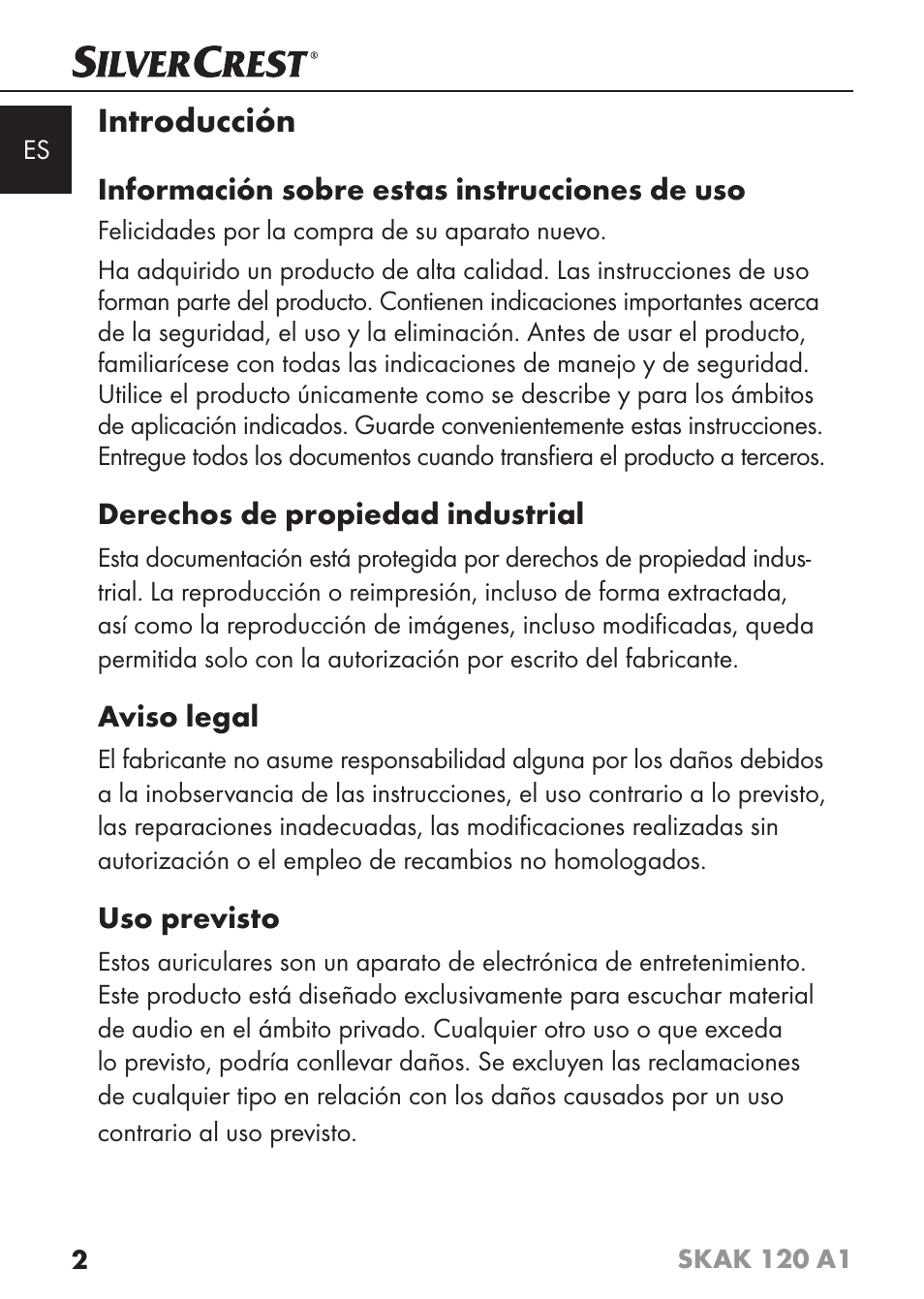 Introducción | Silvercrest SKAK 120 A1 User Manual | Page 5 / 59