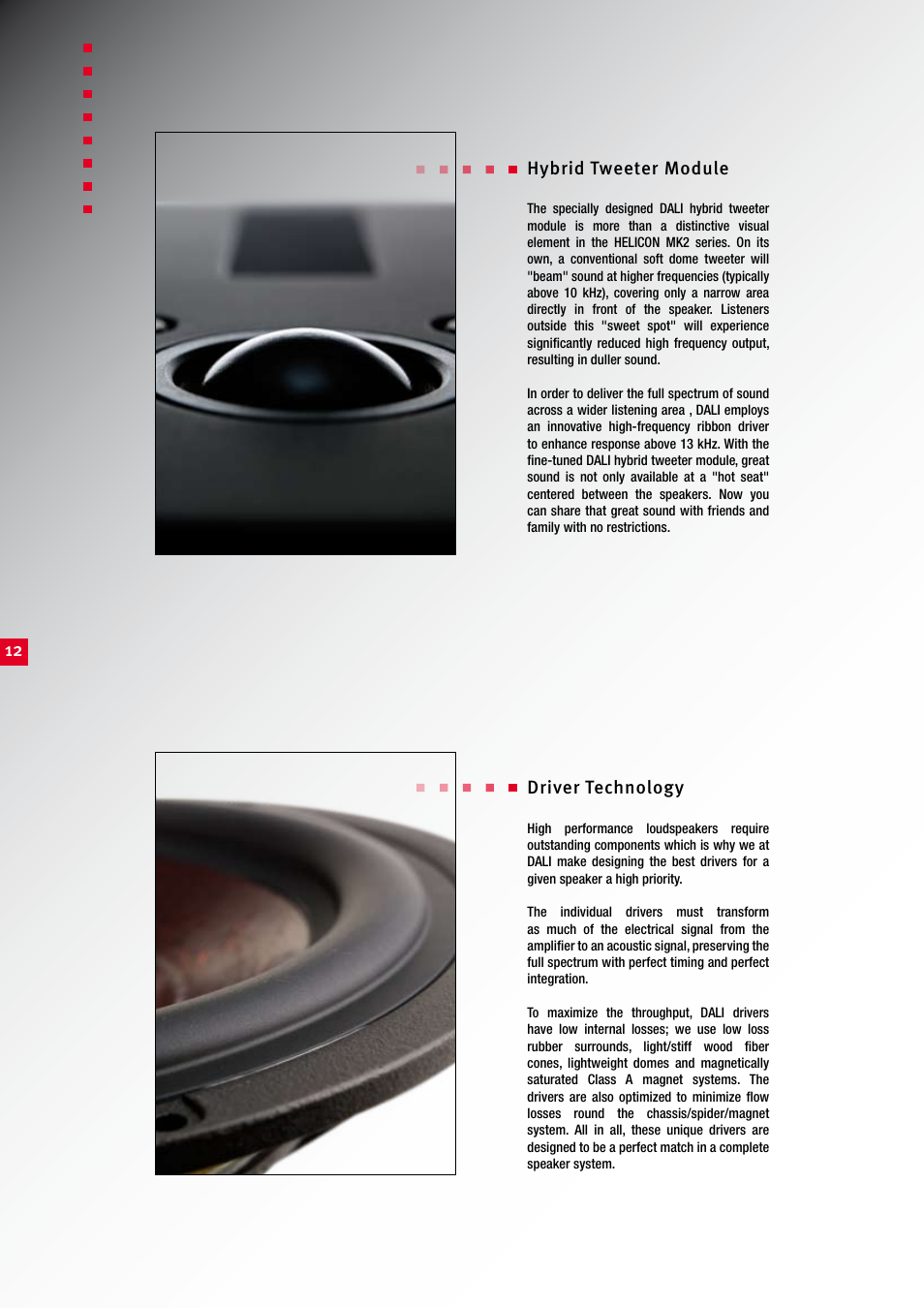 DALI Loudspeakers HELICON MK2 User Manual | Page 12 / 16